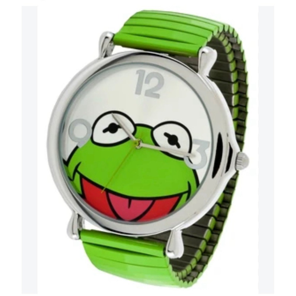 Kermit The Frog The Muppet Studios Watch MPP051 Silver/Green-Needs Battery-Rare